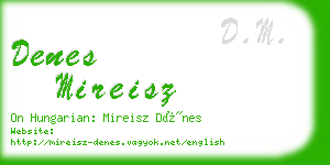 denes mireisz business card